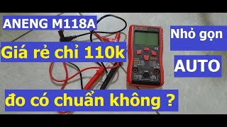 đồng hồ đo điện vạn năng Aneng M118A, đồng hồ đo điện rẻ tiền đo tự động nhiều thang đo, Aneng M118A