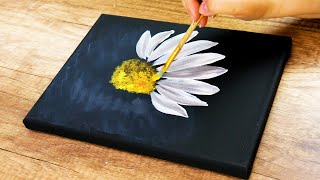 Daisy Flower Easy Art / Acrylic Painting For Beginners