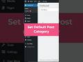 How to set default post category in WordPress ⚙️ #wordpress #wp #wordpressblog #usermetapro