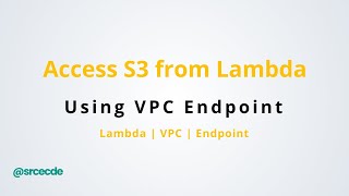 Access S3 from lambda within VPC using VPC Endpoint - Lambda with EFS
