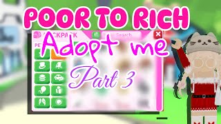 POOR TO RICH | adopt me | part 3!