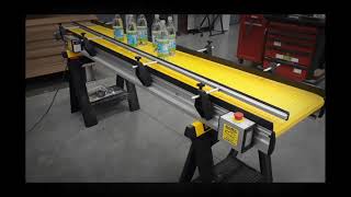 Packaging Conveyor - Double Stops - Reversible Belt - By SmartMove®