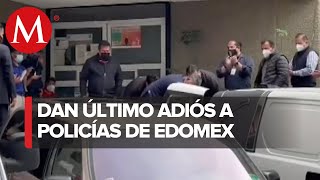 Despiden con aplausos a policías asesinados en Toluca