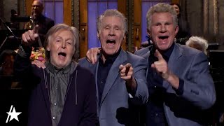 Will Ferrell’s ‘SNL’ Monologue Crashed By Chad Smith and Paul McCartney