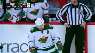 Parise sets himself up to score against Avalanche