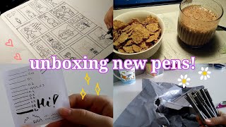 unboxing new artline drawing system pens and making very begginner comics with them ✨