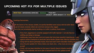 Bug Fixes and A Hot Fix Dropping Next Week! | Marvel Contest of Champions