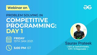Problem Solving in Competitive Programming | Part 1