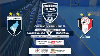 SÃO FRANCISCO X JEC/KRONA - CATARINENSE DE FUTSAL SUB-20 - JOGO IDA - 22/11/2024