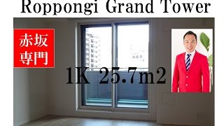 Roppongi Grand Tower Residence｜1K  25.7m2 South ｜Tomo Real Estate