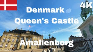 【 4K 】🇩🇰 Amalienborg and Changing of the Guard | 丹麥皇室的家阿美琳堡宮及衛兵交接