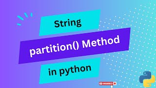 (SY) partition () method in python