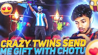 Crazy Twins Send Me Gift With Chhotu - Garena Freefire Max #selfiegamers #shorts