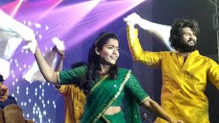 Vijay deverakonda and rashmika dance performance at dear comrade music festival Hyderabad