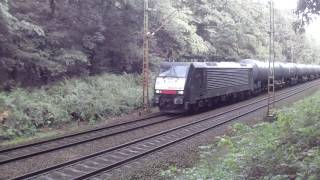 Black Class189 With Tankers Freight Train at Venlo the NL 4.8.2016