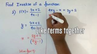 Relation and Function: How to Find Inverse of a Function #1
