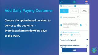 Add Daily Paying Customer in GoPaani