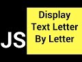 Javascript Typewiter - How To Create Typewriter Effect In JS Using SetTimeOut() [ with source code ]