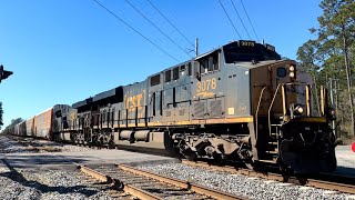 CSX ES44AC-H 3078 Leads M210-31 at Sandy Ford