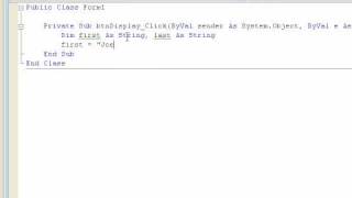 Visual Basic 2008 for Beginners: Tutorial 4.1 - Variables