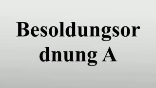 Besoldungsordnung A