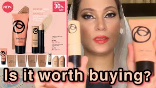 Oriflame on colour power up foundation and perfecting concealer stick review/demo|| wara danish