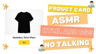 ✨ ASMR Coding – Creating a Product Card with HTML & SCSS (No Talking)