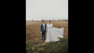 Ivory Wedding Dress maxi tulle gown with long sleeves , Simple wedding dress