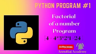 Factorial program in Python - In Hindi