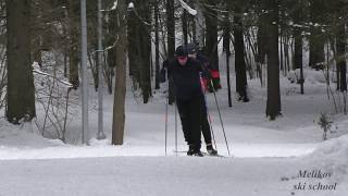 одновременный одношажный коньковый ход в подъём