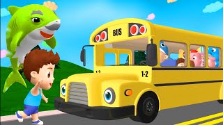 Baby Shark Remix & Wheels on the Bus Dance | Nursery Rhymes & Kids Songs