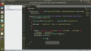 PHP Login using PDO with Session
