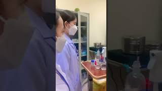 #shorts ចុះស្តាដំបូង👩🏻‍⚕️🤍🤍💉💉