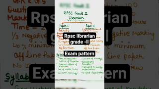 Rpsc 2nd grade librarian exam pattern#librarian#rpsc vacancy#handwrittennotes#penpencilclasses