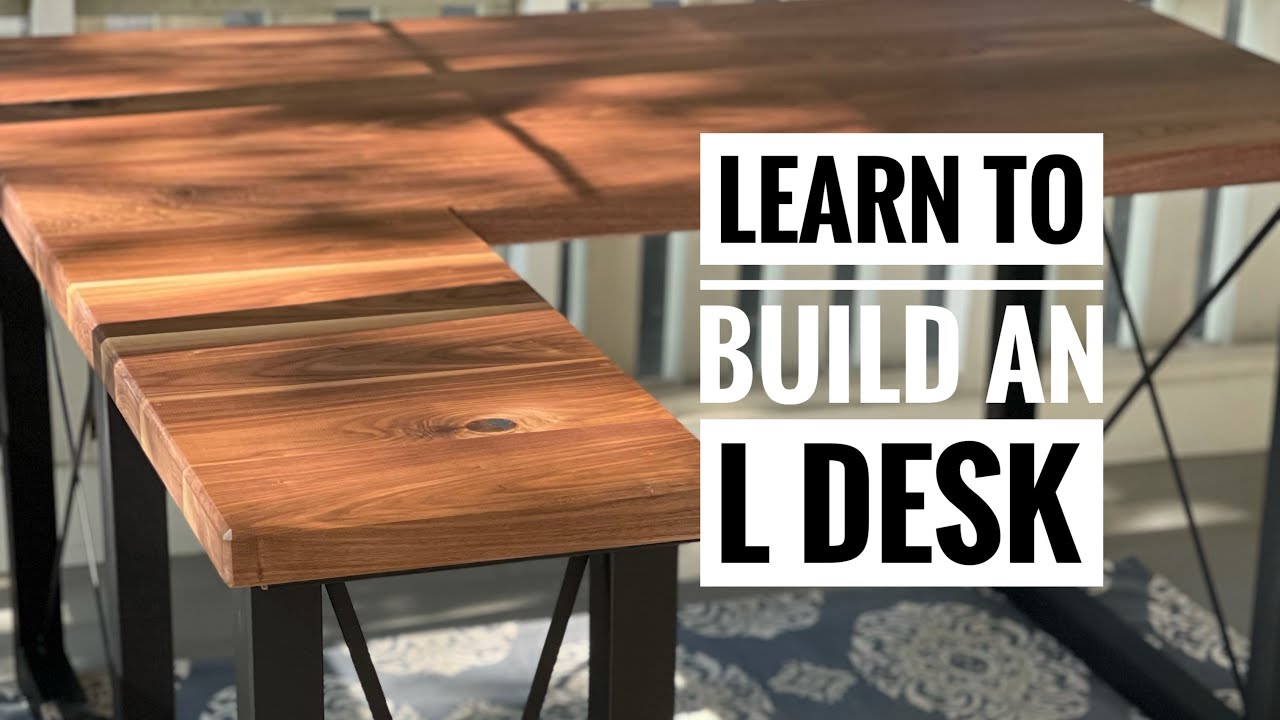 Learn To Build An L Shaped Desk Step By Step - YouTube