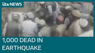 Around 1,000 people dead and scores injured after powerful earthquake hits Afghanistan | ITV News