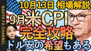 【FX 米9月消費者物価指数(CPI) コアCPI 英国経済不安】10月13日FX相場解説  (ドル円・ユーロドル・ポンド円 テクニカル分析  )