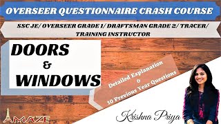 Doors and Windows | Building Constructions | Free Overseer Crash Course | SSC JE | Malayalam