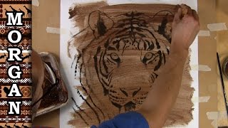 Oil Painting for Beginners  - Sealing the drawing and tonal under-painting