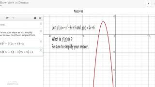 Desmos How to Show Work: Composition of Functions