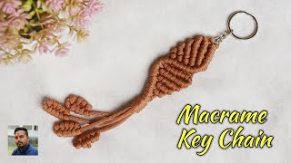Macrame Paracord Lanyard Keychain Tutorial for BEGINNERS! | DIY Macrame keychain Handmade #33
