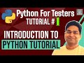 Python for Testers #1 - Introduction to Python Tutorial