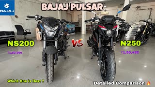 Bajaj Pulsar NS200 vs Pulsar N250 Detailed Comparison | 2024 Model | Which One is Best ?