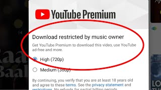 YouTube Fix Download restricted by music owner Problem Solve
