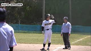 《中学硬式》　石本 彬 選手（広島西シニア）  【タイムリー打ったよ】