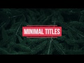 Minimal Titles 2 | After Effects project | Videohive template