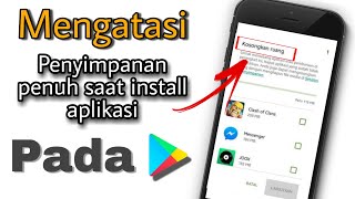 Cara Mengatasi Memori penuh tidak bisa download di Play Store tanpa Menghapus Aplikasi lain.