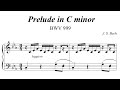 Prelude in C minor - J. S. Bach - Piano Tutorial  + Free Sheet Music