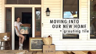 it's finally MOVING DAY!! + grouting tile in the laundry  XO, MaCenna Vlogs