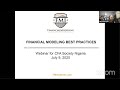 Financial Modeling Best Practices - Webinar Presentation by Financial Modeling Institute